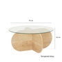 Aucune Mesa de centro BUBBLE de cristal - Redonda - Roble Zafiro